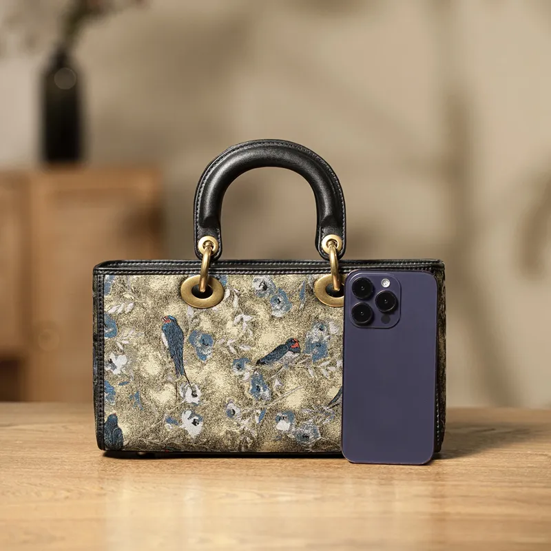 Liang Jin Ji 100% Mulberry Silk One Shoulder Handbag Medium Size Women's Multicolor-5