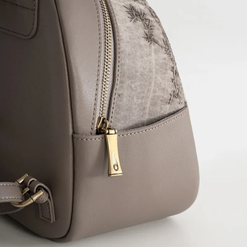 Liang Jin Ji Mulberry Silk Backpack Medium Size Women's Multicolor-6
