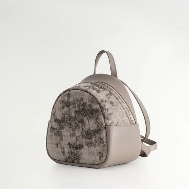 Liang Jin Ji Mulberry Silk Backpack Medium Size Women's Multicolor-5