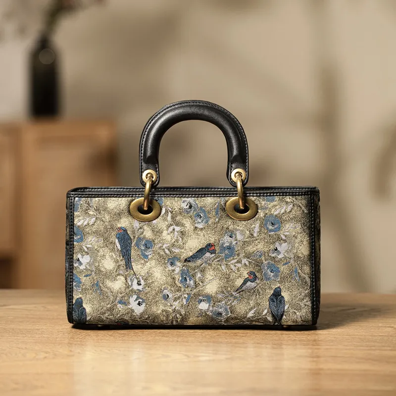 Liang Jin Ji 100% Mulberry Silk One Shoulder Handbag Medium Size Women's Multicolor-1