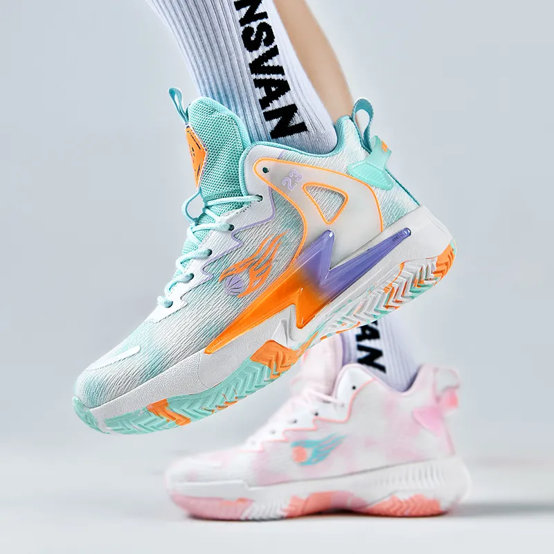 MUSHILANDI Cushioning, Breathable, And Resilient Design Basketball Shoes Unisex White Pink-29