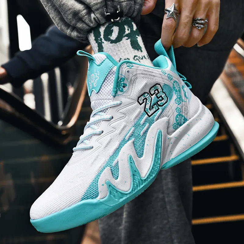 MUSHILANDI Slip Resistant Breathable Height Increasing Rebound Mid Top Basketball Shoes Unisex-26