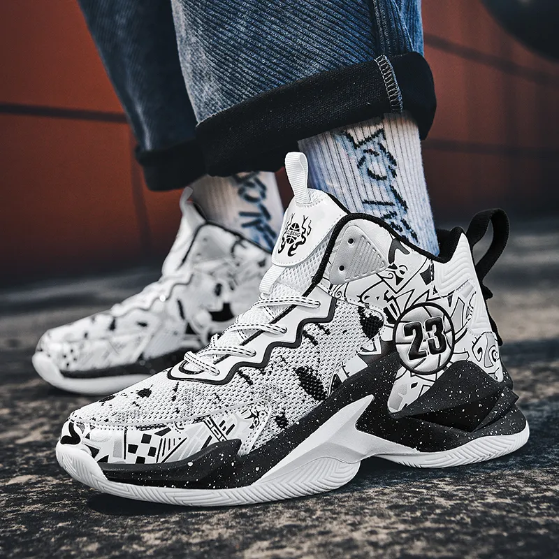 MUSHILANDI Cushioning Height Increase With Rebound Mid Top Basketball Shoes Unisex-10