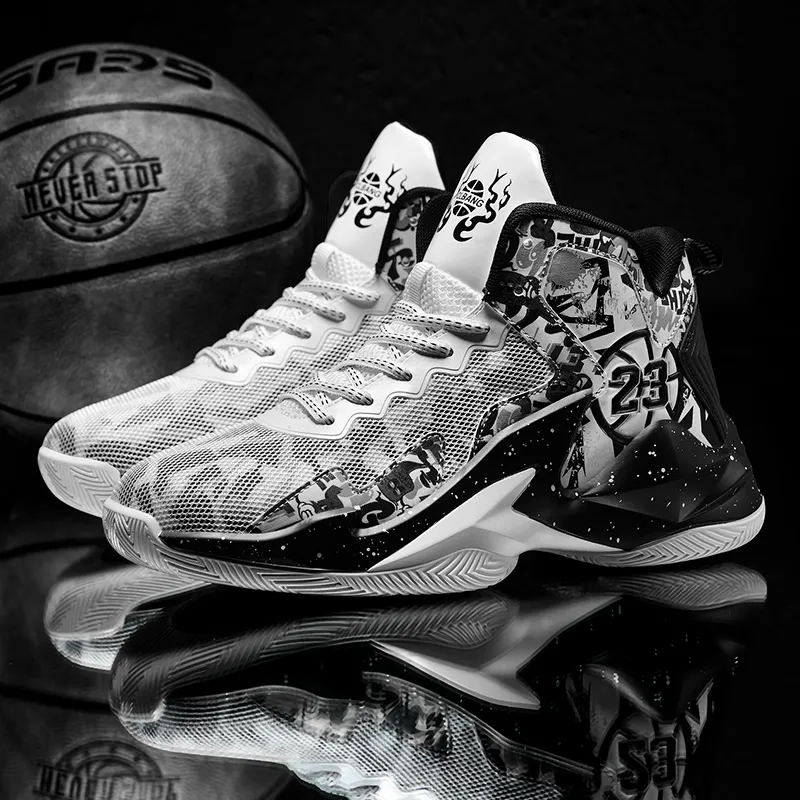 MUSHILANDI Cushioning Height Increase With Rebound Mid Top Basketball Shoes Unisex-23