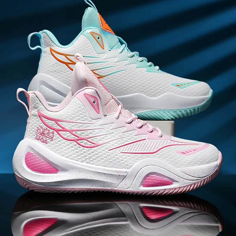 MUSHILANDI Cushioning, Slip Resistant, Abrasion Resistant, Rebound Mid Top Basketball Shoes Unisex-39