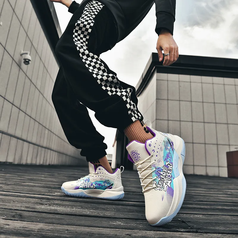 MUSHILANDI Shock Absorbers With Slip Resistant And Abrasion Resistant Properties Mid Top Basketball Shoes Unisex-20