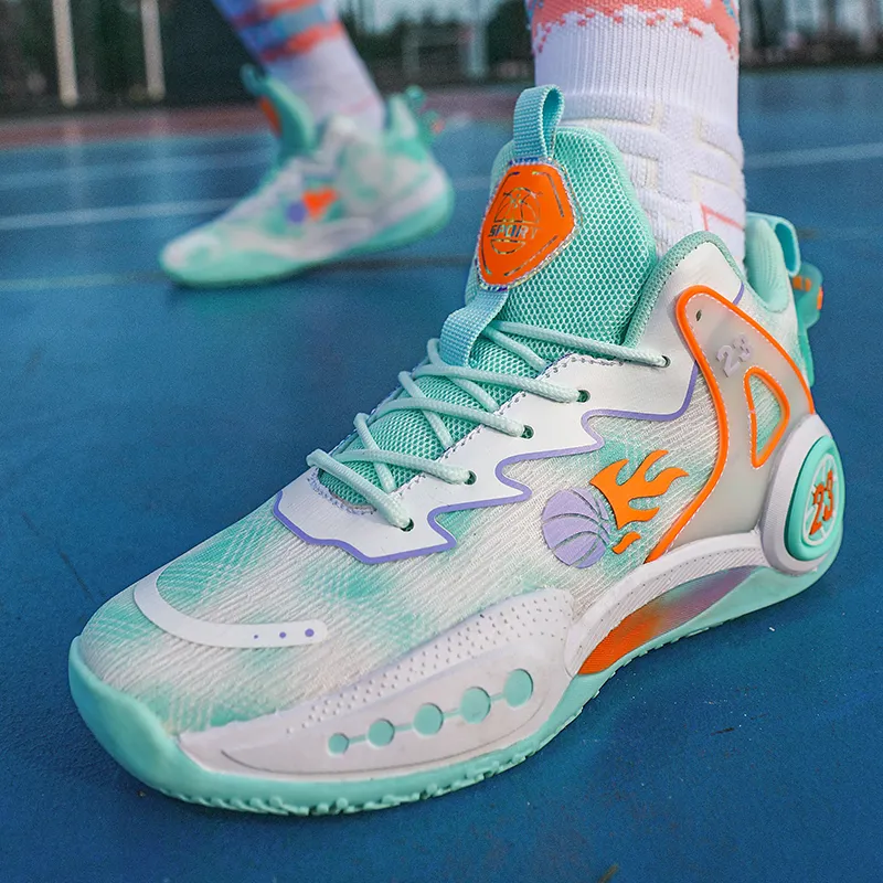 MUSHILANDI Shock Absorbers Rebound Mid Top Basketball Shoes Unisex-12