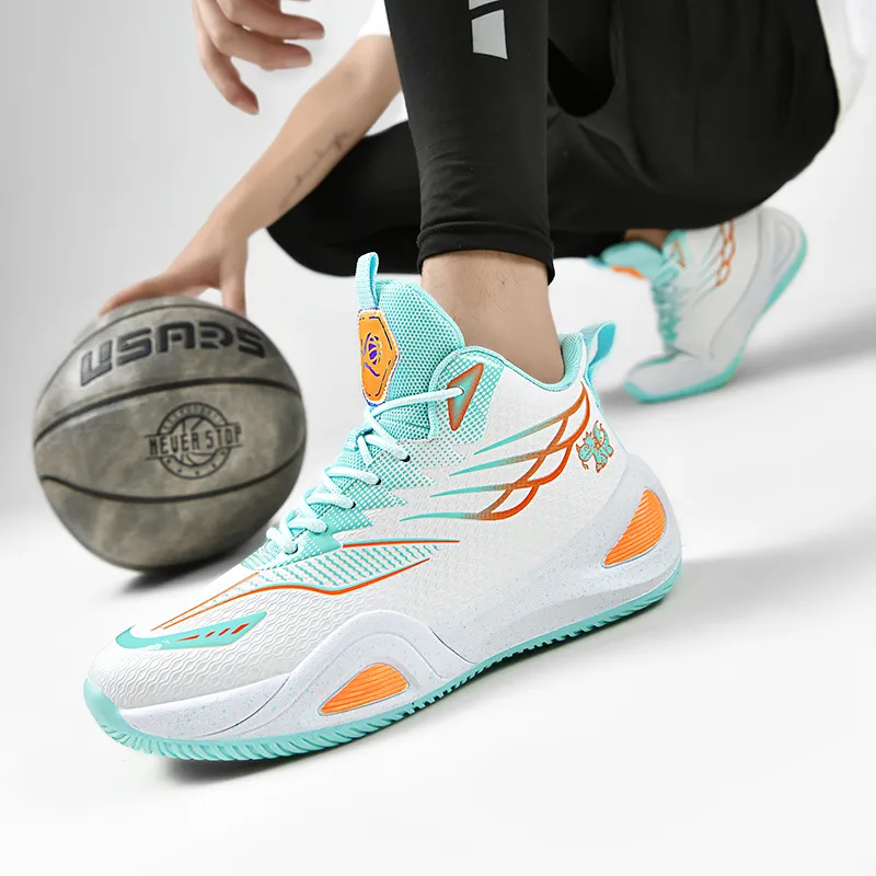 MUSHILANDI Cushioning, Slip Resistant, Abrasion Resistant, Rebound Mid Top Basketball Shoes Unisex-36
