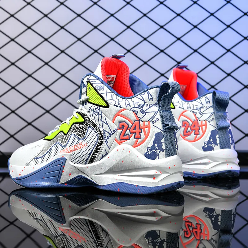 MUSHILANDI Cushioning, Slip Resistant, Abrasion Resistant, Height Increasing Mid Top Basketball Shoes Unisex-5