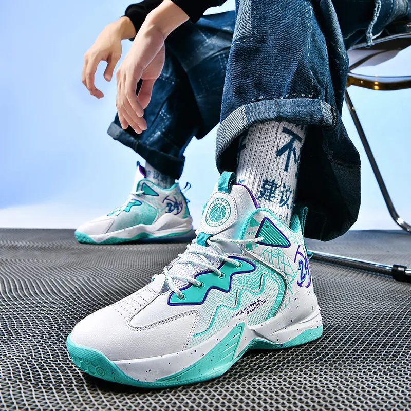 MUSHILANDI Cushioning, Slip Resistant, Abrasion Resistant, Height Increasing Mid Top Basketball Shoes Unisex-24