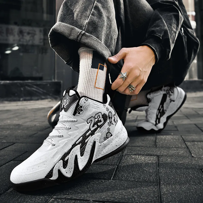 MUSHILANDI Slip Resistant Breathable Height Increasing Rebound Mid Top Basketball Shoes Unisex-21