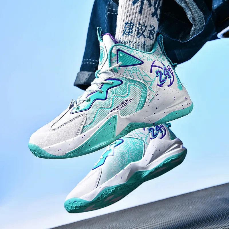 MUSHILANDI Cushioning, Slip Resistant, Abrasion Resistant, Height Increasing Mid Top Basketball Shoes Unisex-23
