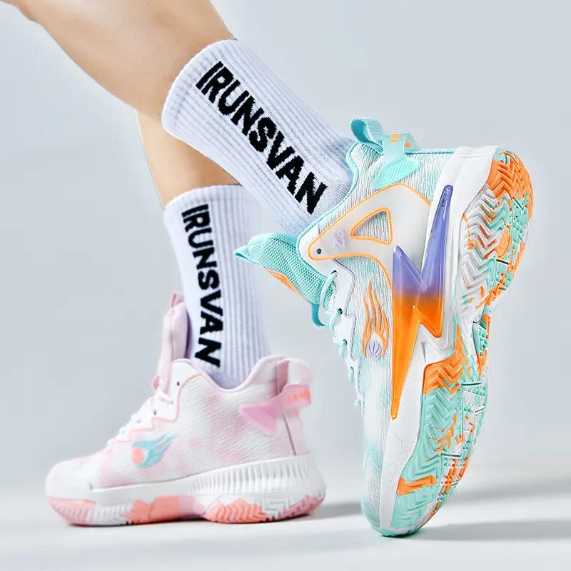 MUSHILANDI Cushioning, Breathable, And Resilient Design Basketball Shoes Unisex White Pink-28