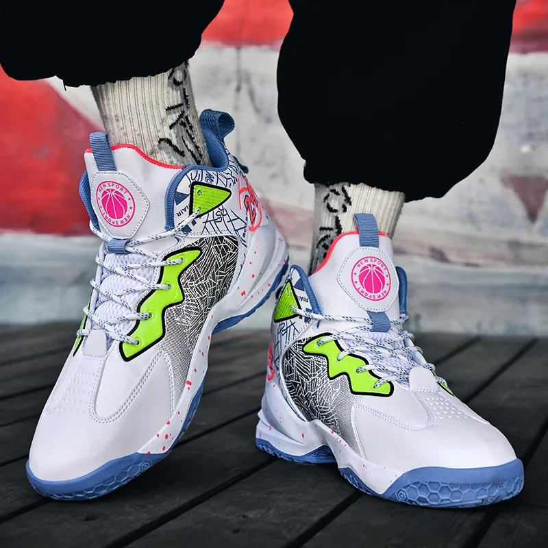 MUSHILANDI Cushioning, Slip Resistant, Abrasion Resistant, Height Increasing Mid Top Basketball Shoes Unisex-3