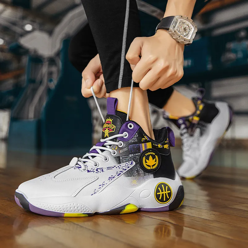 MUSHILANDI Cushioning, Slip Resistant, Abrasion Resistant, Rebound Mid Top Basketball Shoes Unisex-5