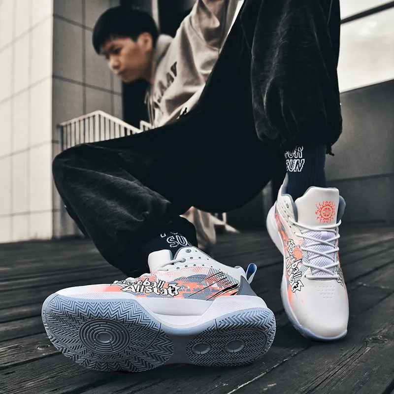 MUSHILANDI Shock Absorbers With Slip Resistant And Abrasion Resistant Properties Mid Top Basketball Shoes Unisex-15