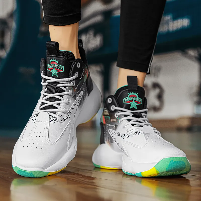 MUSHILANDI Cushioning, Slip Resistant, Abrasion Resistant, Rebound Mid Top Basketball Shoes Unisex-18