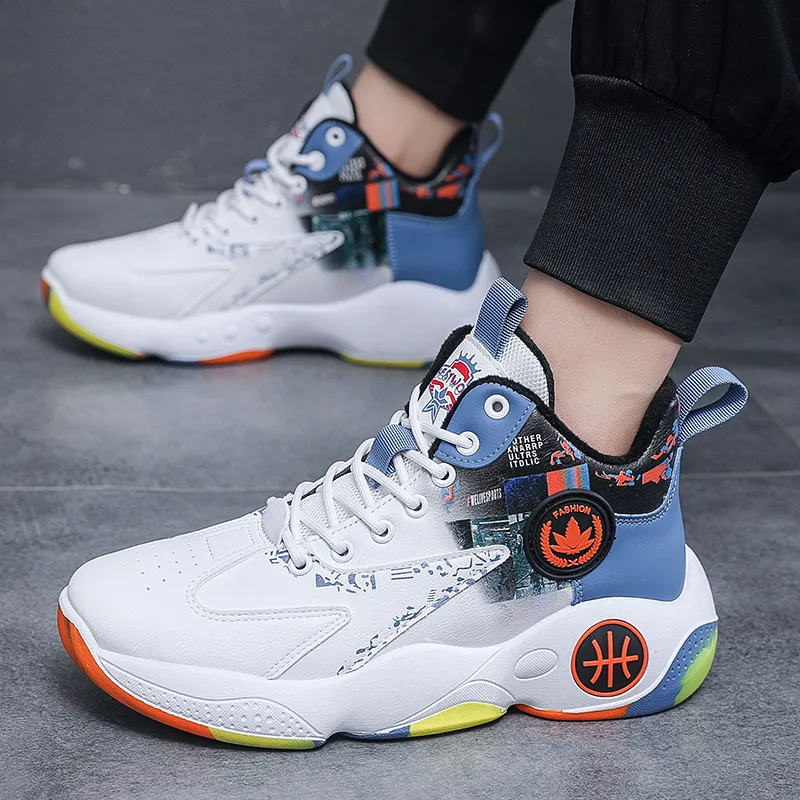 MUSHILANDI Cushioning, Slip Resistant, Abrasion Resistant, Rebound Mid Top Basketball Shoes Unisex-26