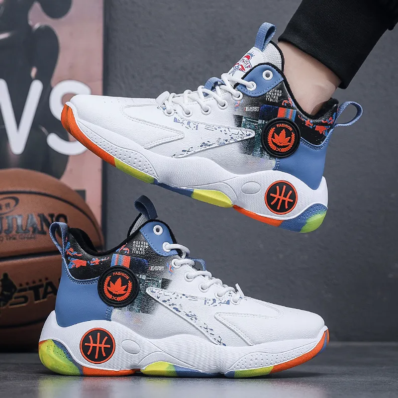 MUSHILANDI Cushioning, Slip Resistant, Abrasion Resistant, Rebound Mid Top Basketball Shoes Unisex-25