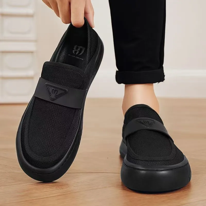 ZULISHI Low Top Casual Shoes Men's Black-2