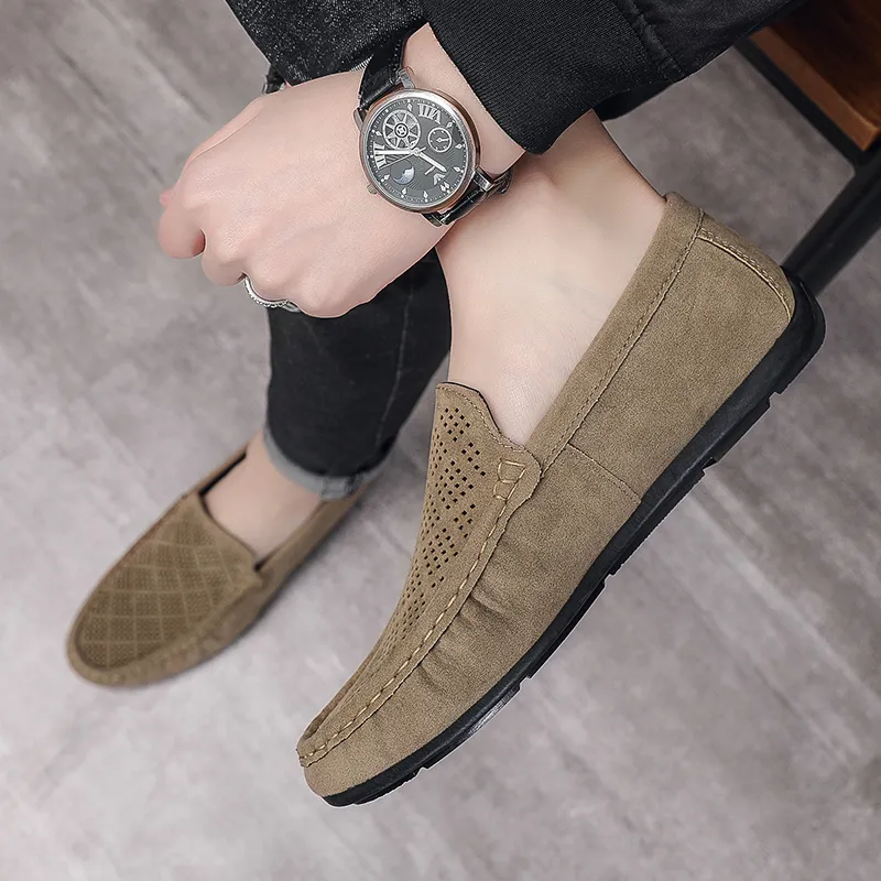 ZULISHI Loafers Men Khaki/Blue-4