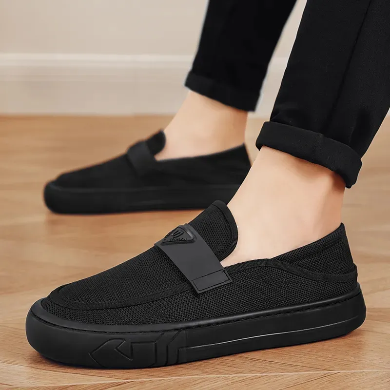 ZULISHI Low Top Casual Shoes Men's Black-1
