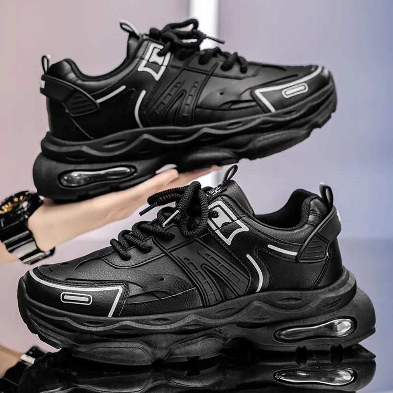 ZULISHI Chunky Sneakers Men Low Top-4