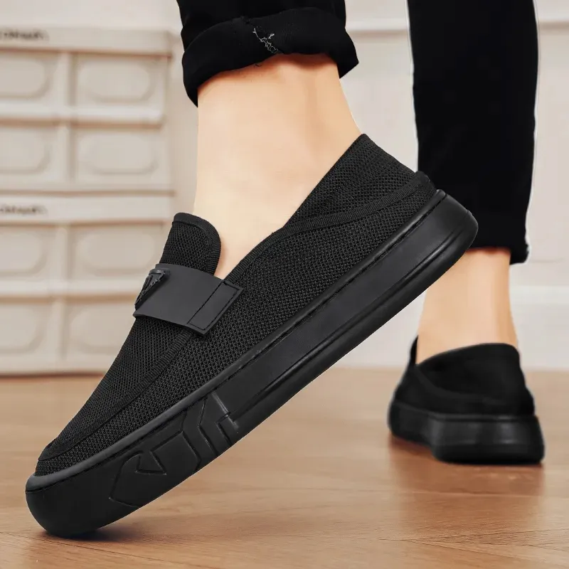 ZULISHI Low Top Casual Shoes Men's Black-4