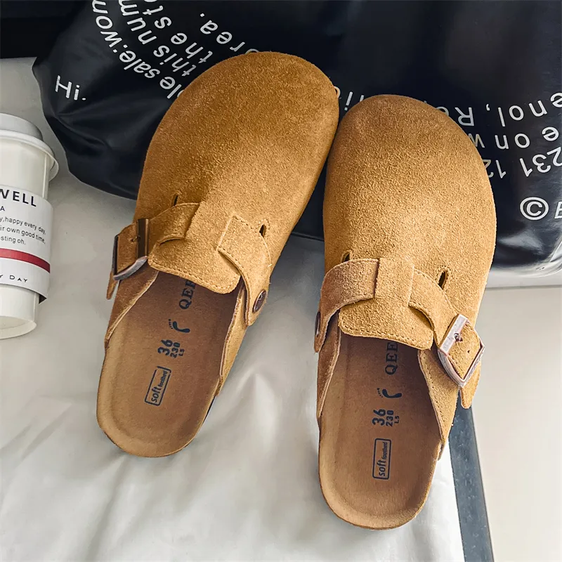 MOMGOG Rubber Sole Abrasion Resistant Slip Resistant Closed Toe Slippers Unisex-2