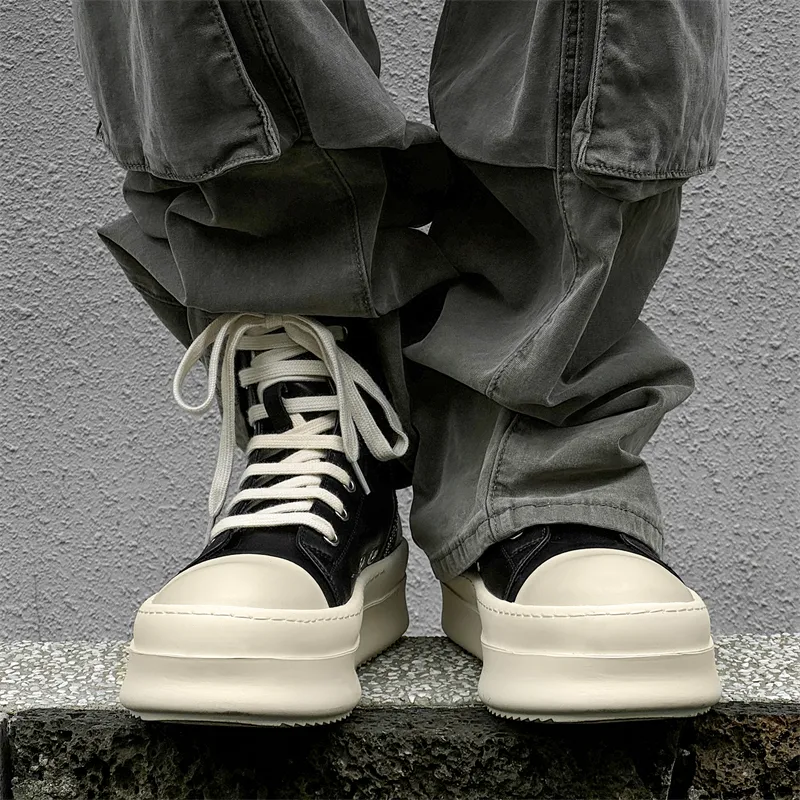 MOMGOG High Top Skateboard Shoes Unisex Black-5