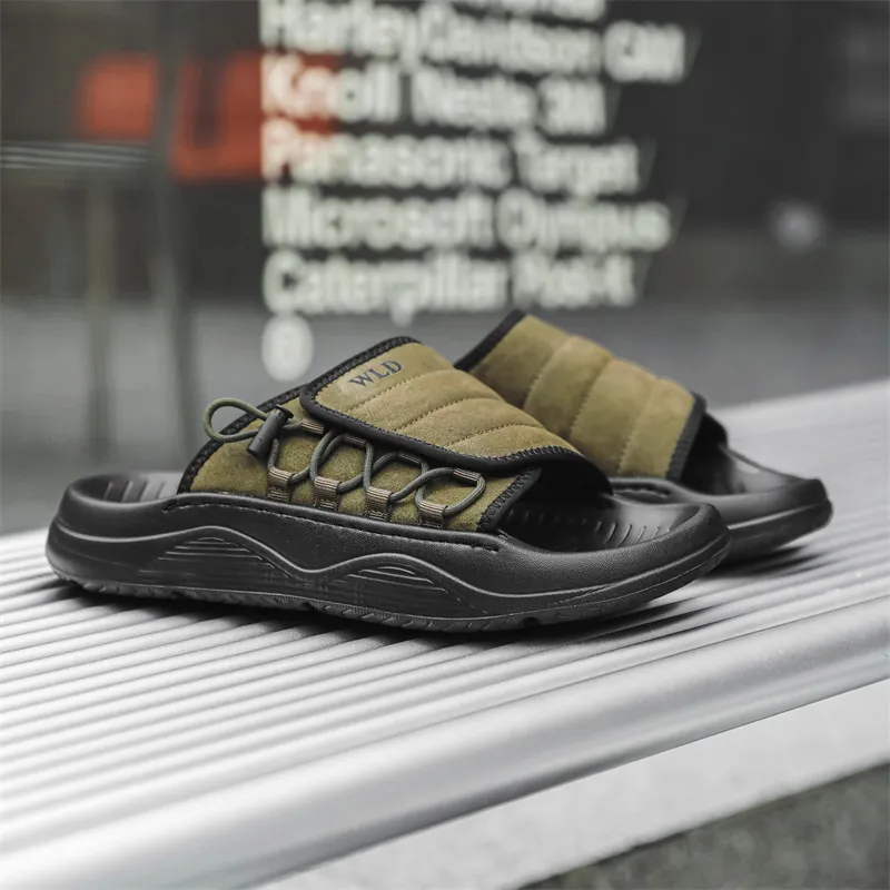 MOMGOG Slip Resistant Abrasion Resistant Slide Slippers Men's-7