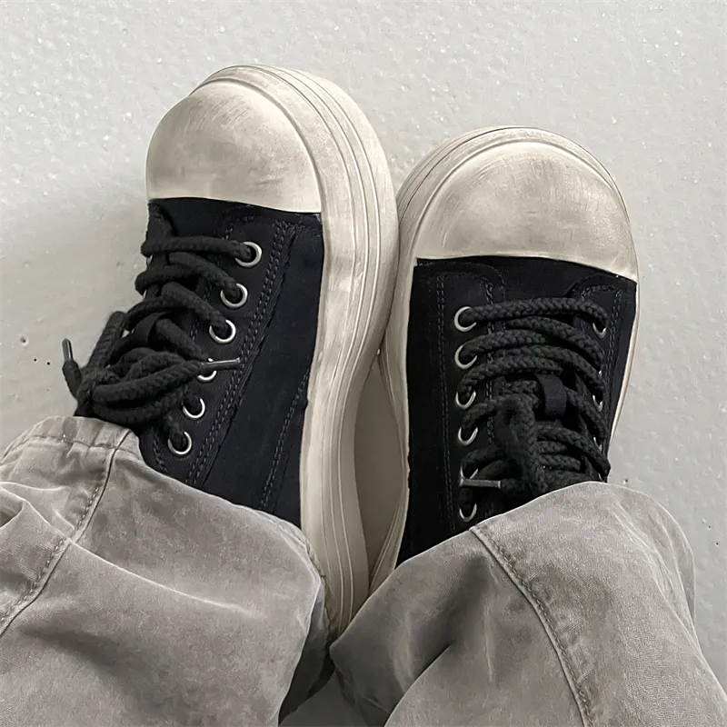 MOMGOG Abrasion Resistant Low Top Canvas Shoes Men's-4