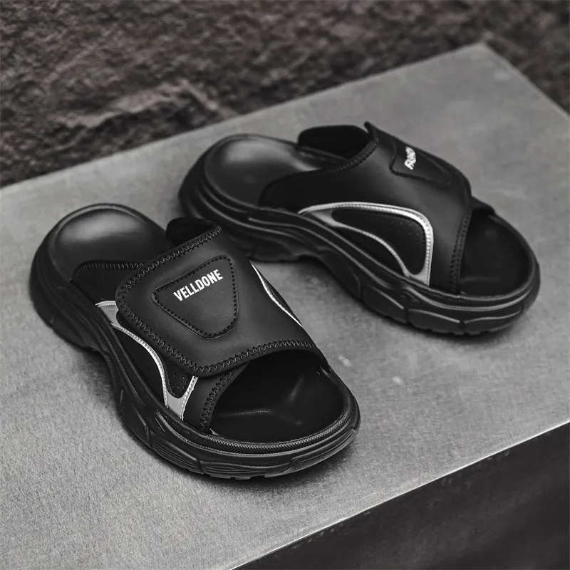 MOMGOG Rubber Sole Slip Resistant Abrasion Resistant Slide Slippers Men's-8