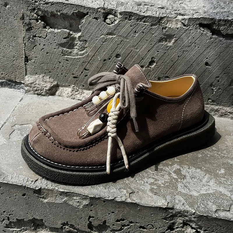 MOMGOG Low Top Casual Shoes Unisex Brown-3