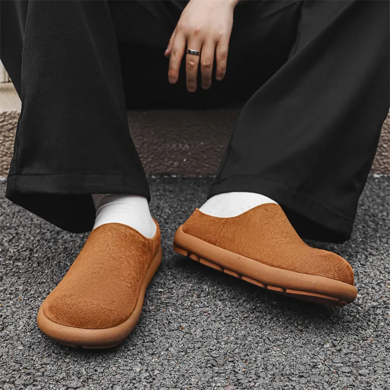 MOMGOG Rubber Sole Odor Resistant Slip Resistant Closed Toe Slippers Unisex-11