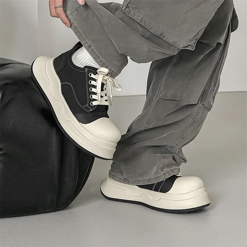 MOMGOG Low Top Skateboard Shoes Unisex Black-4