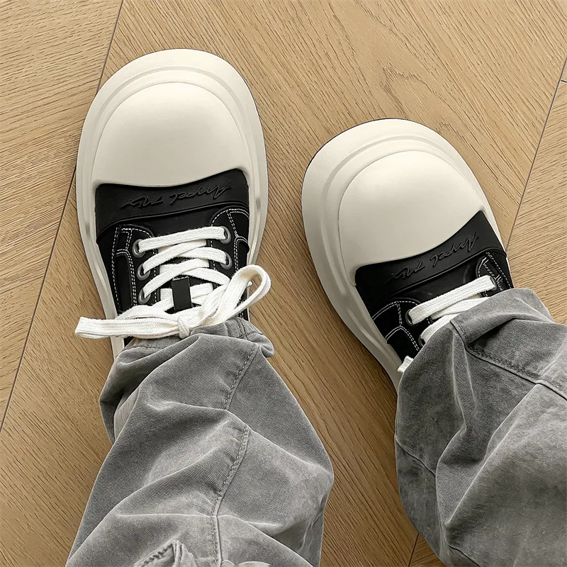 MOMGOG Low Top Skateboard Shoes Unisex Black-3