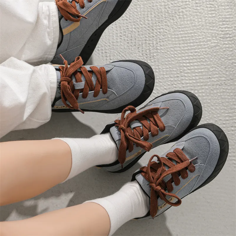 MOMGOG Anti Slip Wear Resistant Low Top Skateboard Shoes Unisex Blue-6
