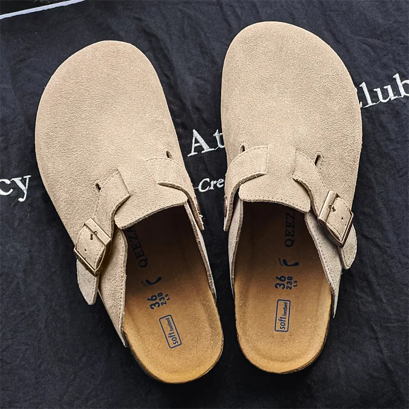 MOMGOG Rubber Sole Abrasion Resistant Slip Resistant Closed Toe Slippers Unisex-13
