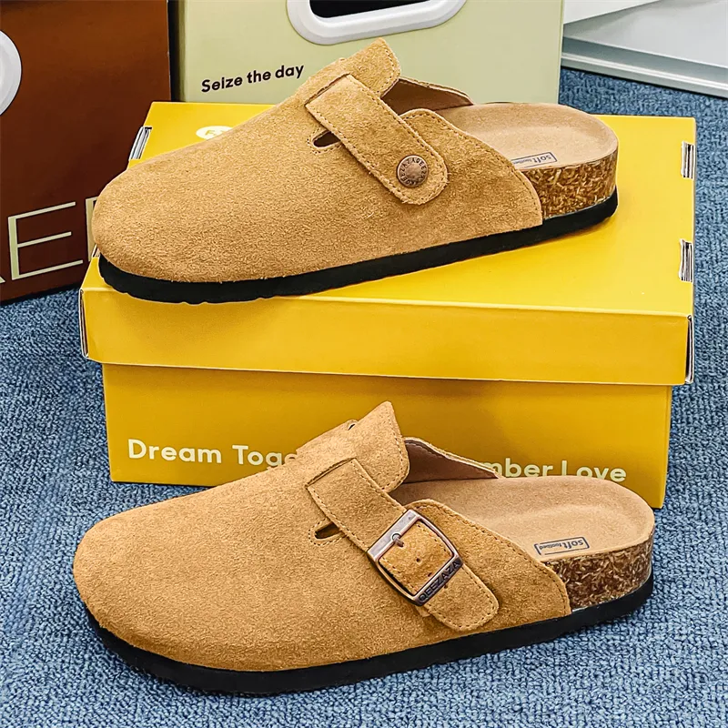 MOMGOG Rubber Sole Abrasion Resistant Slip Resistant Closed Toe Slippers Unisex-4