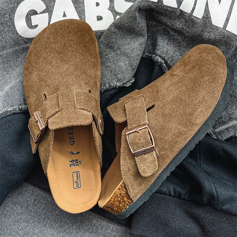 MOMGOG Rubber Sole Abrasion Resistant Slip Resistant Closed Toe Slippers Unisex-19
