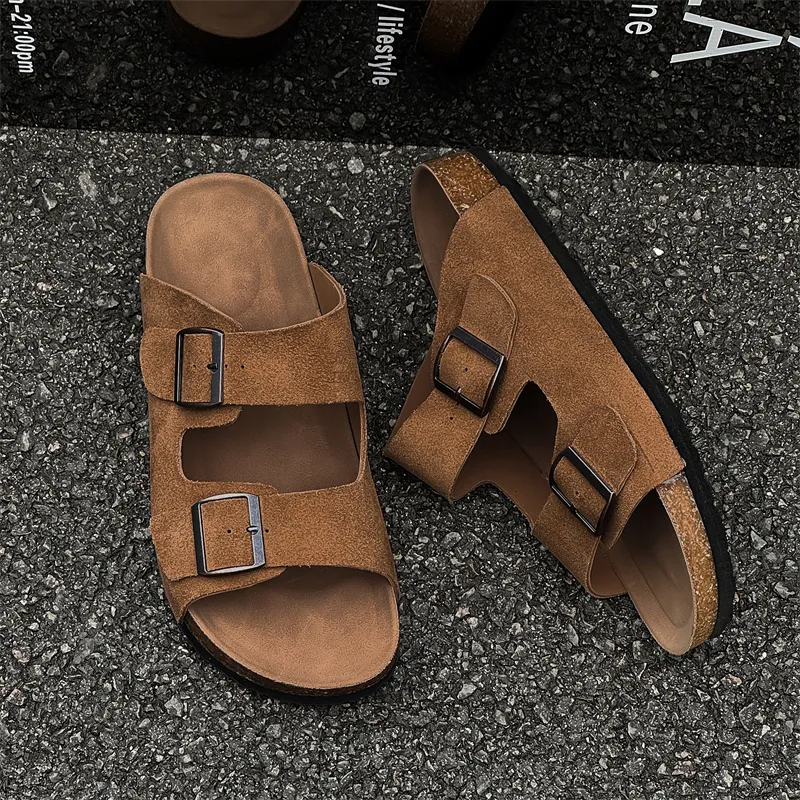 MOMGOG Rubber Sole Slip Resistant Odor Resistant Slide Slippers Women's-3