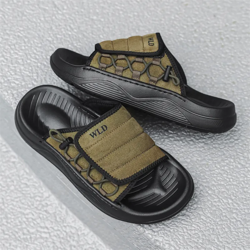 MOMGOG Slip Resistant Abrasion Resistant Slide Slippers Men's-9
