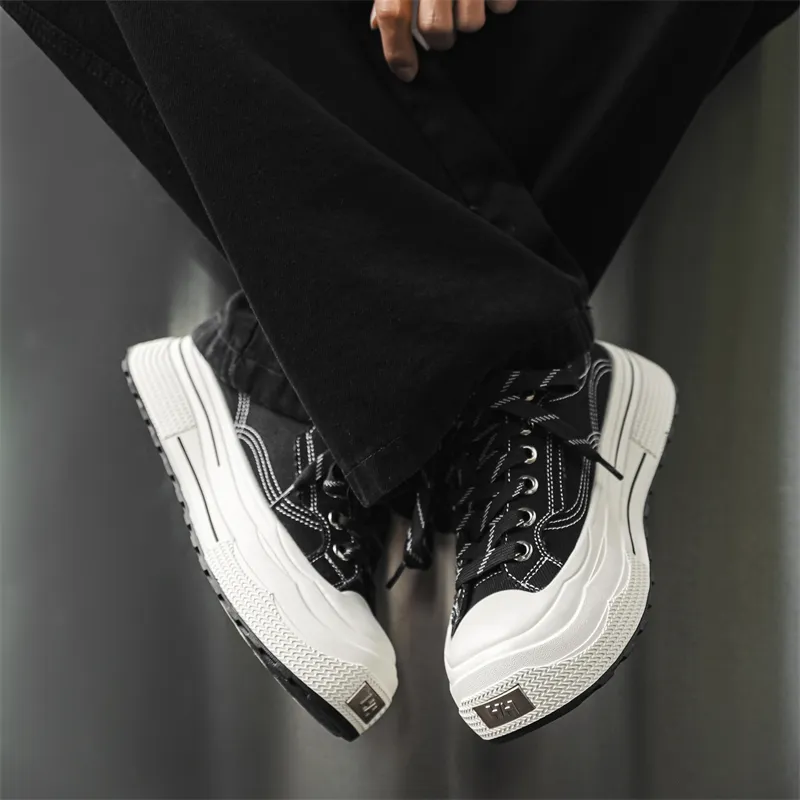 MOMGOG Low Top Skateboard Shoes Men's Black-6