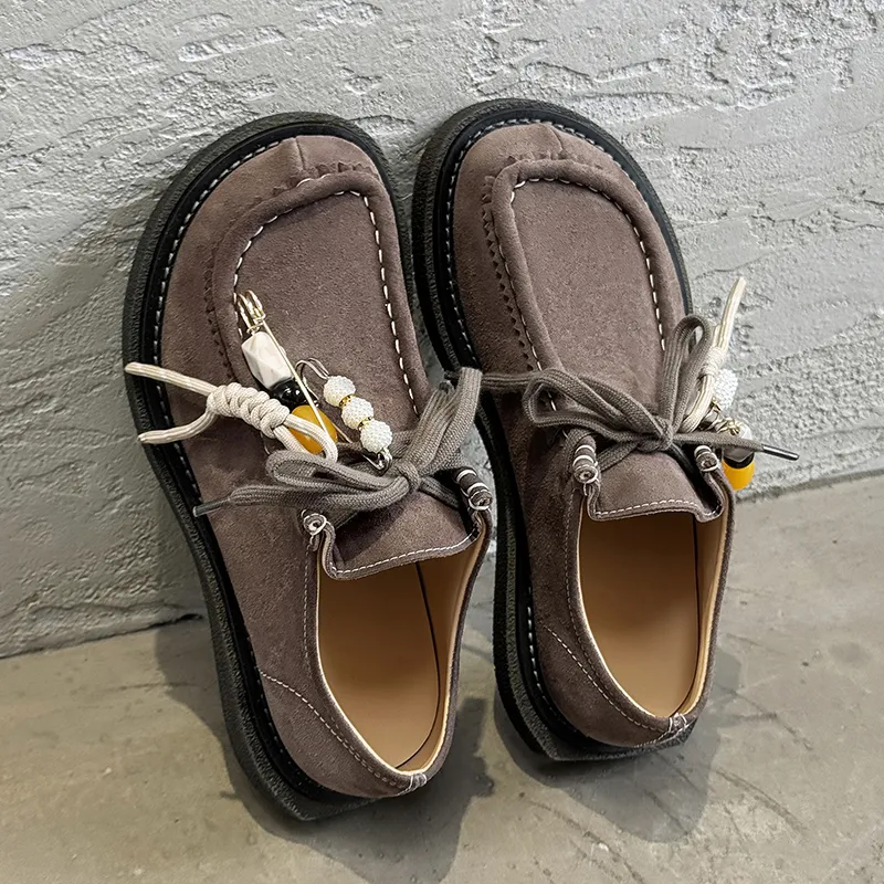 MOMGOG Low Top Casual Shoes Unisex Brown-1