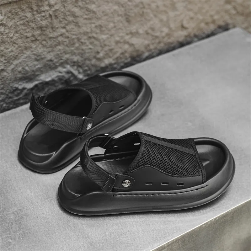 MOMGOG Beach Sandals Men Sand/Black-9