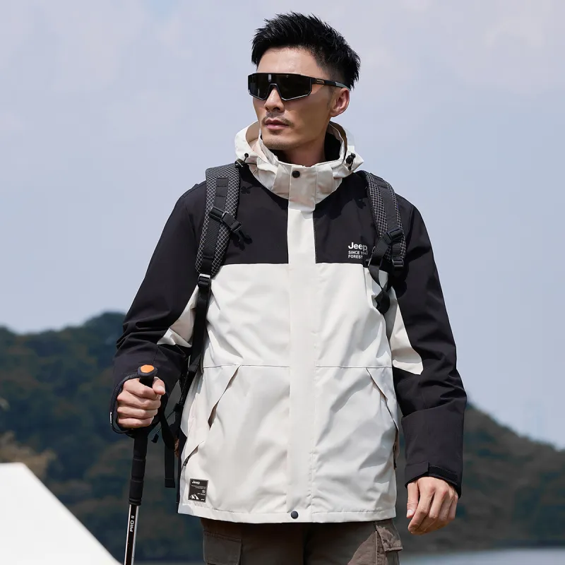Jeep Windbreaker Jacket Trench Coat Unisex-74