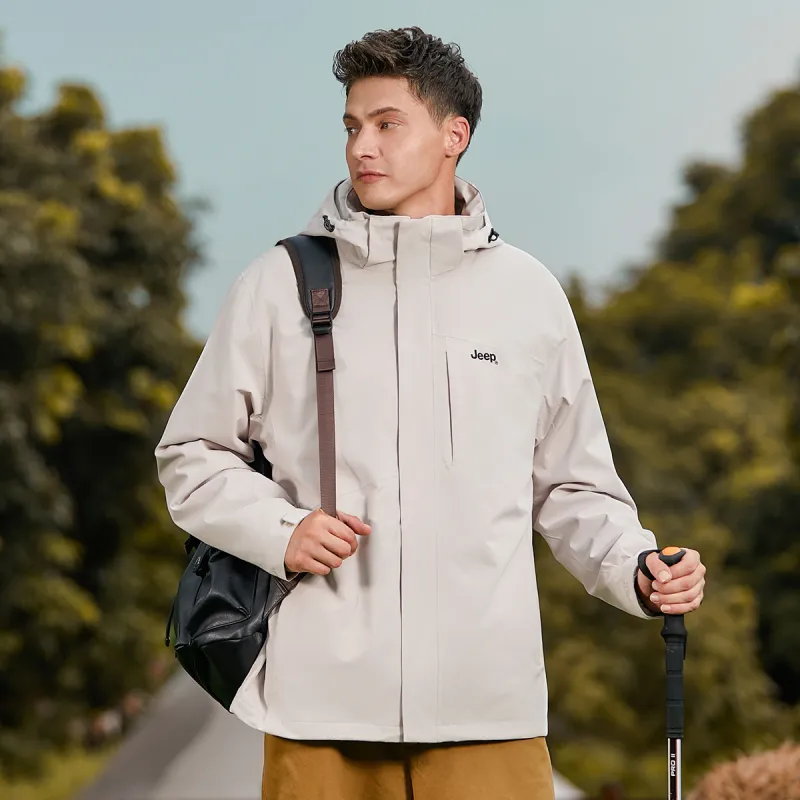 Jeep Urban Living/Travel/Commuting Waterproof And Windproof Windbreaker Jacket Unisex-2