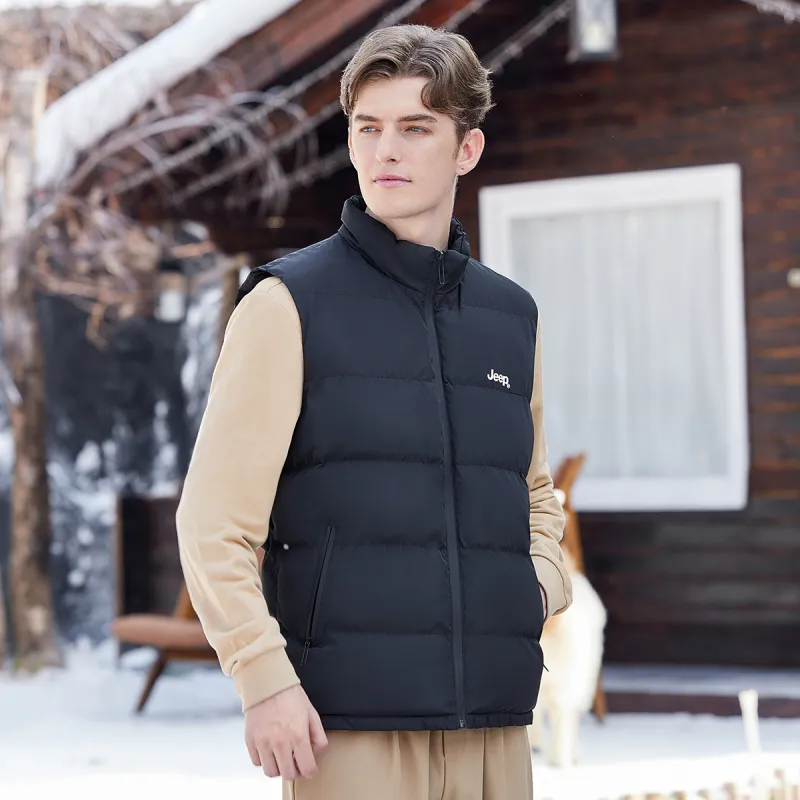 Jeep Cotton Vest Unisex Pure Black-4
