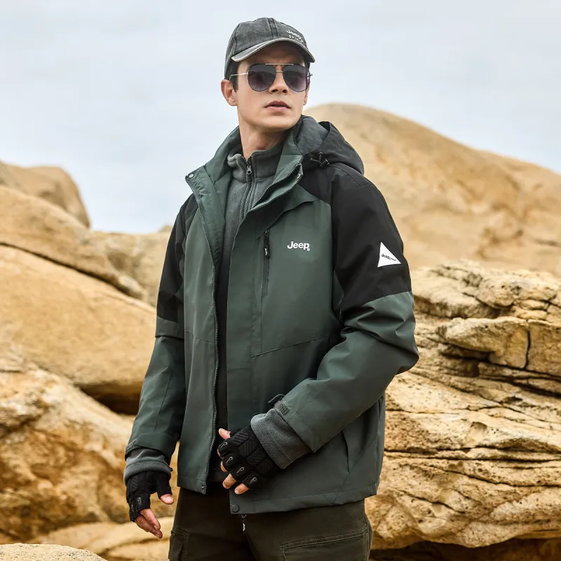 Jeep Waterproof, Thermal, And Windproof Windbreaker Jacket Unisex-17